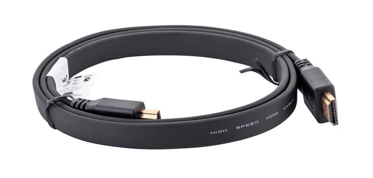 Kabel Lanberg CA-HDMI-21CU-0010-BK (HDMI M - HDMI M; 1m; czarny)