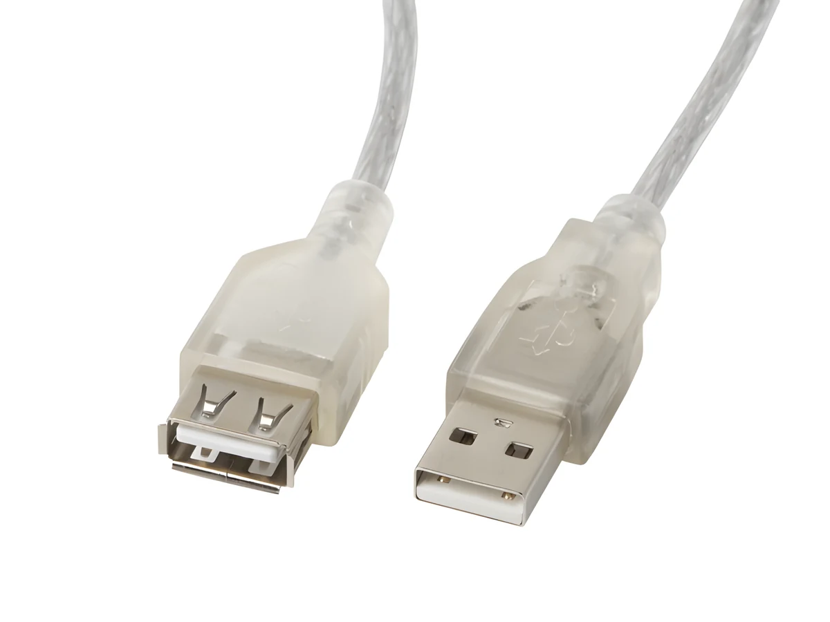 Kabel Lanberg CA-USBE-12CC-0018-TR USB 2.0, 1,8m, biały