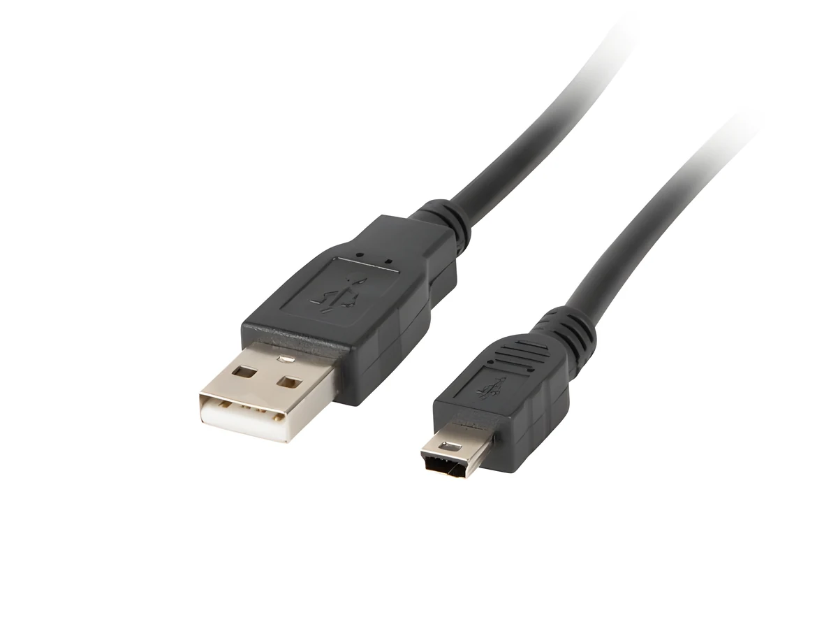 Kabel Lanberg CA-USBK-10CC-0018-BK (USB 2.0 M - Mini USB M; 1,8m; kolor czarny)