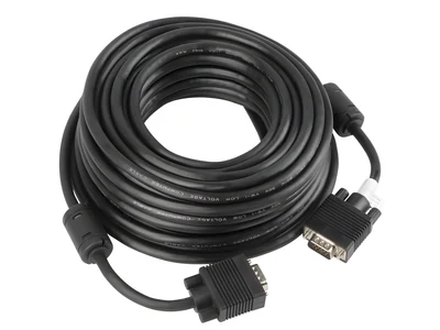 Kabel VGA Lanberg CA-VGAC-10CC-0100-B, 10m, czarny