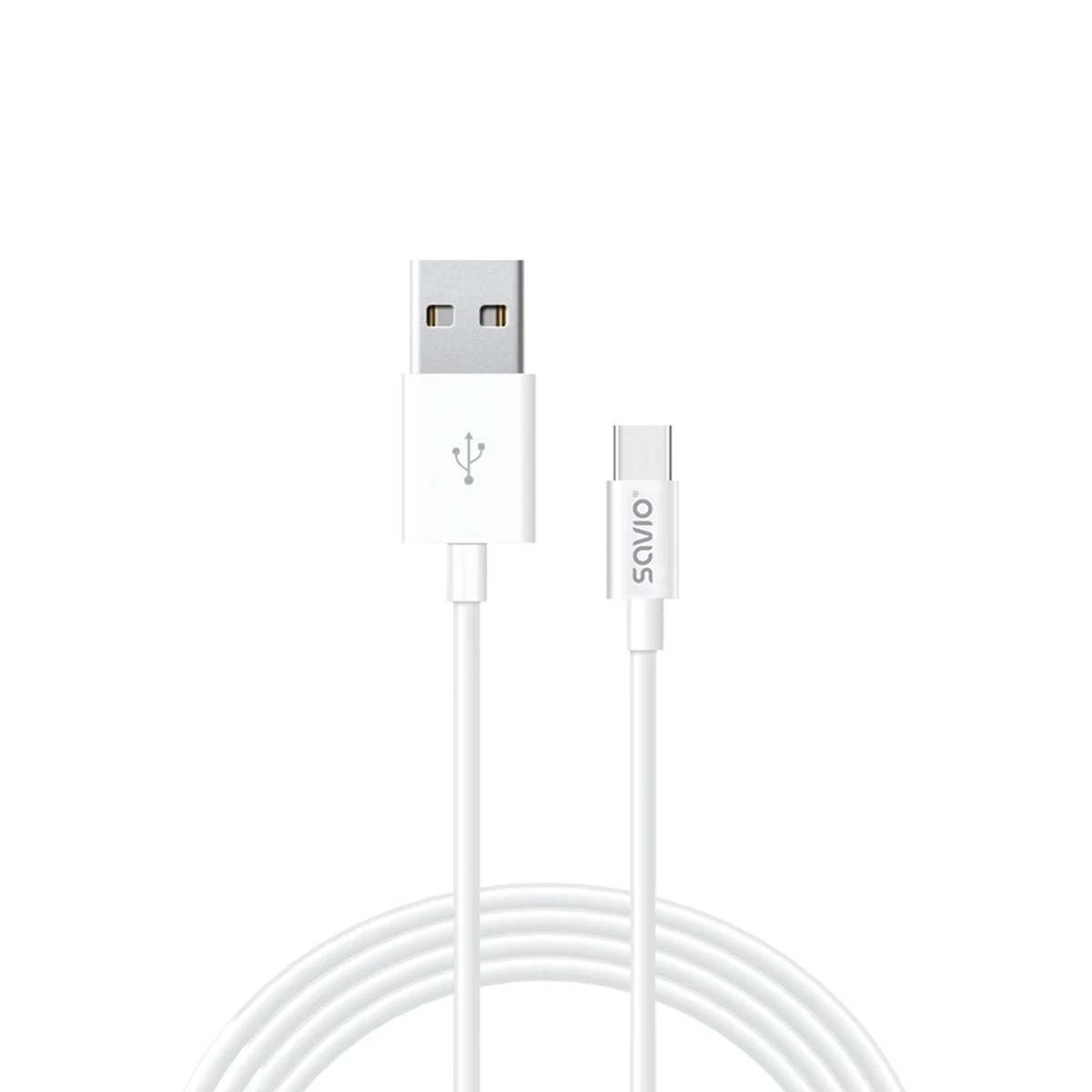 Kabel SAVIO CL-125 USB-C do USB 2.0, 1m, Biały