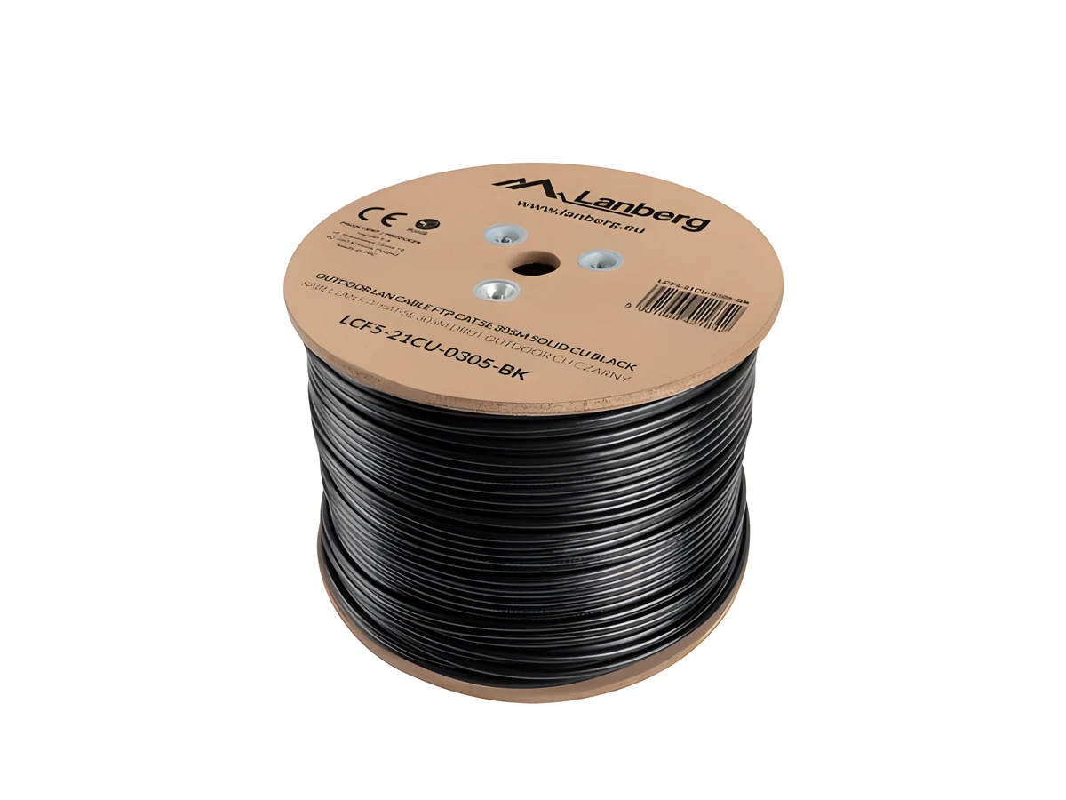 Kabel sieciowy Lanberg LCF5-21CU-0305-BK, Cat5e, 305m
