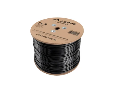 Kabel sieciowy Lanberg LCF5-21CU-0305-BK, Cat5e, 305m