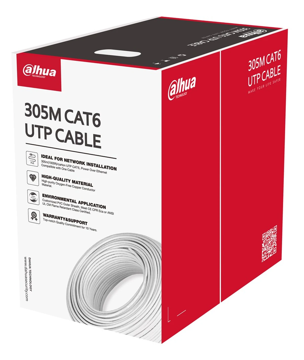 Kabel Skrętka UTP PFM920I-6UN-C-WHITE Dahua Cat6