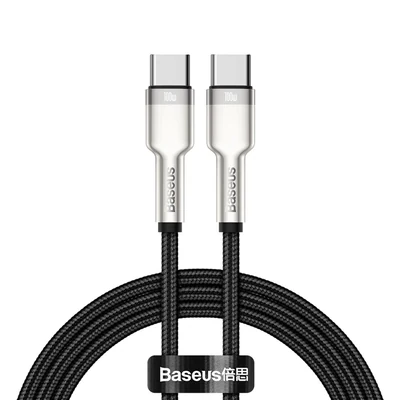 Kabel USB-C do USB-C Baseus Cafule, 100W, 1m (czarny) - CATJK-C01