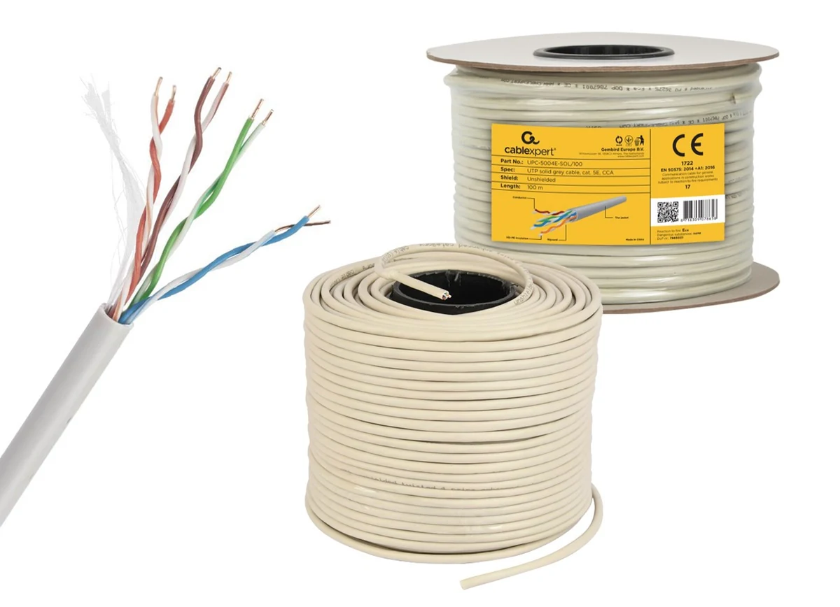 Kabel UTP GEMBIRD UPC-5004E-SOL/100, 100m, kat. 5e