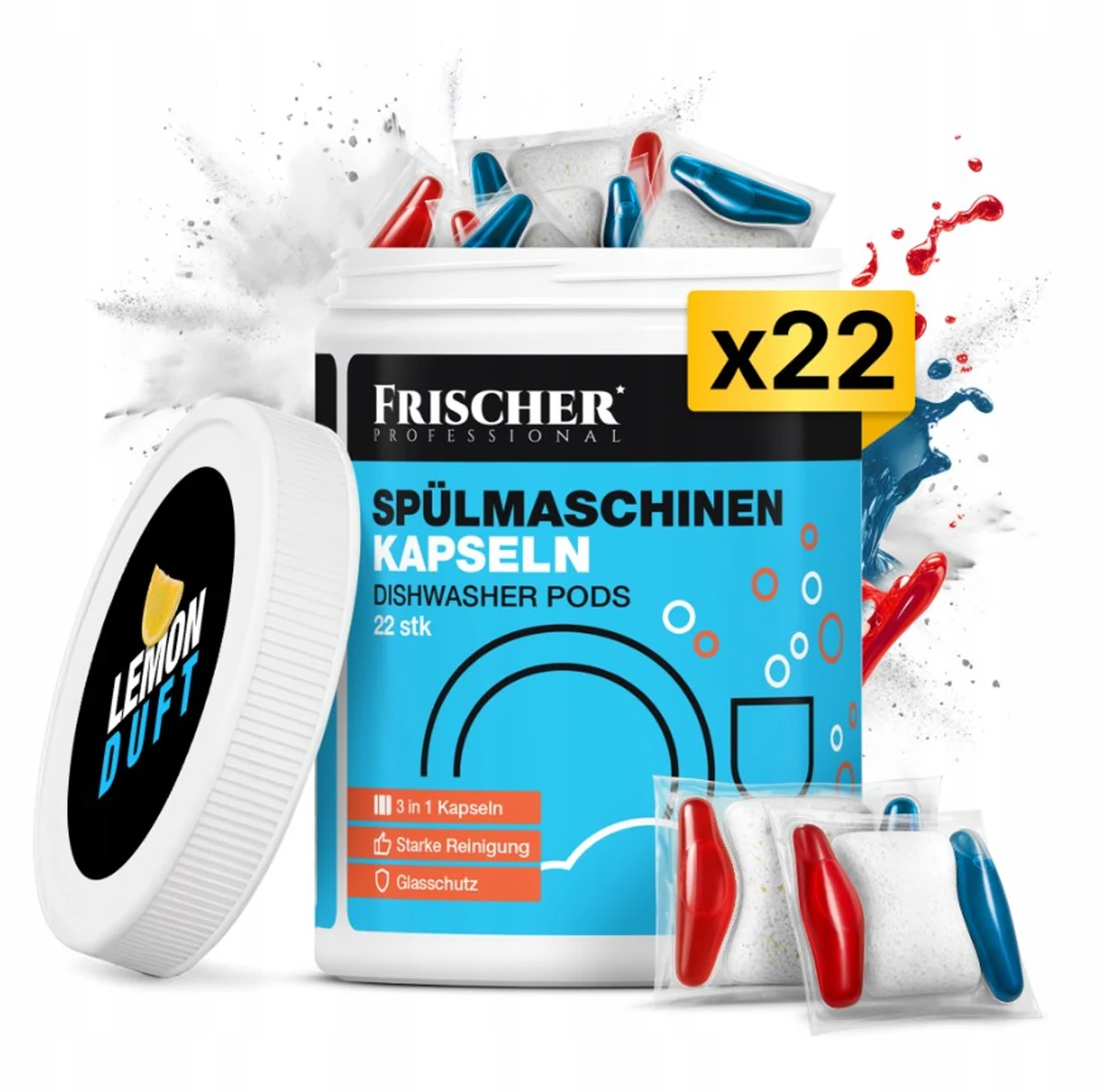 Kapsułki do zmywarki Frischer 3in1 22szt.