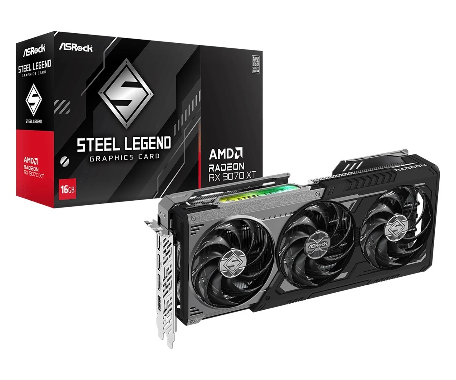 Karta graficzna AsRock RX 9070 XT Steel Legend Dark 16GB — zdjęcie 1 z 6
