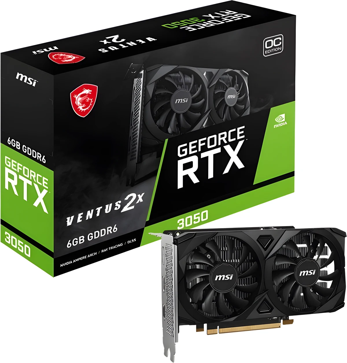Karta graficzna MSI GeForce RTX 3050 VENTUS 2X OC 6GB