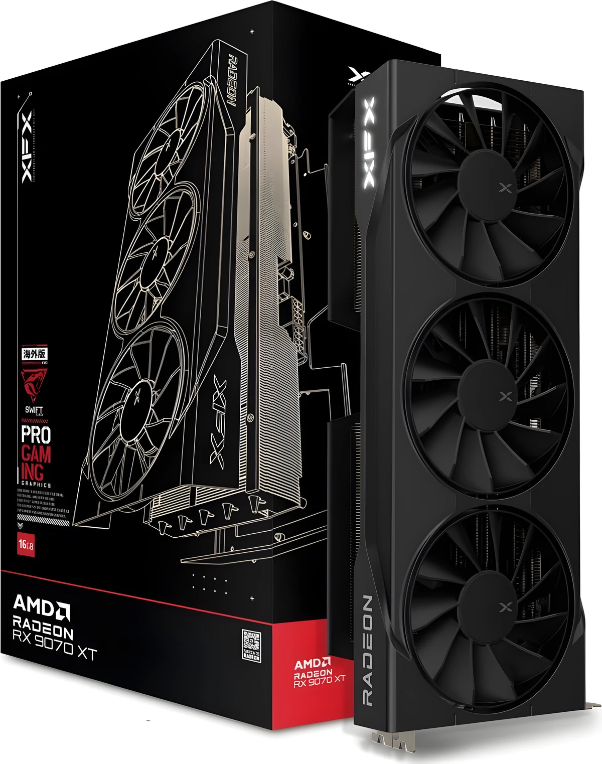 Karta graficzna XFX Swift RX 9070XT 3-FAN Gaming 16GB