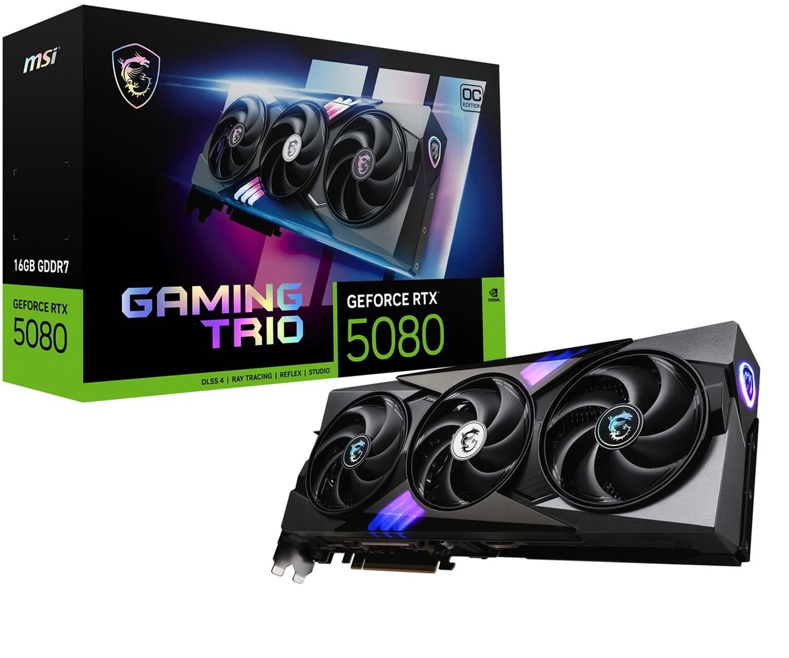 Karta graficzna MSI GeForce RTX 5080 16GB GAMING TRIO OC GDDR7 — zdjęcie 1 z 8