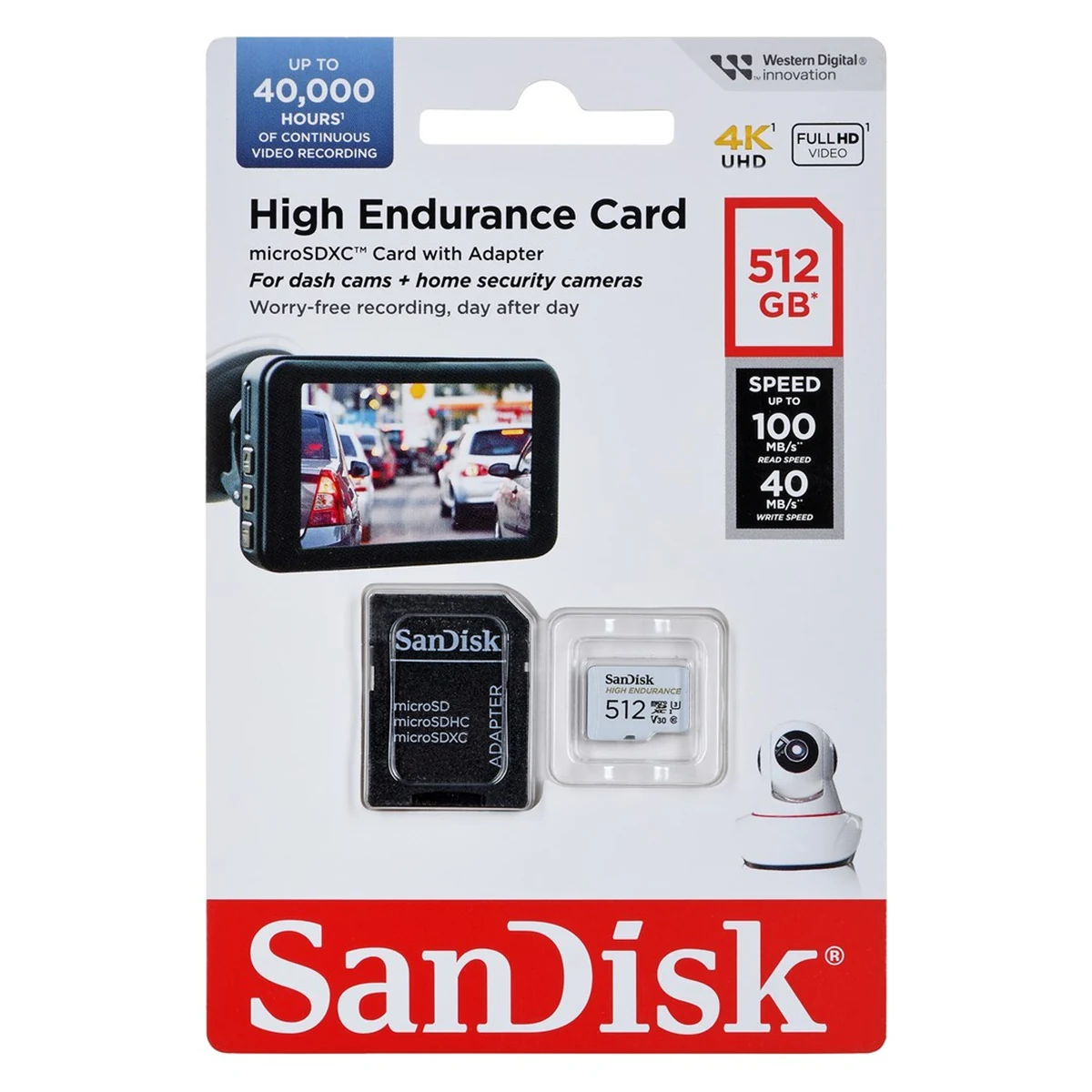 KARTA PAMIĘCI SANDISK HIGH ENDURANCE 512GB V30