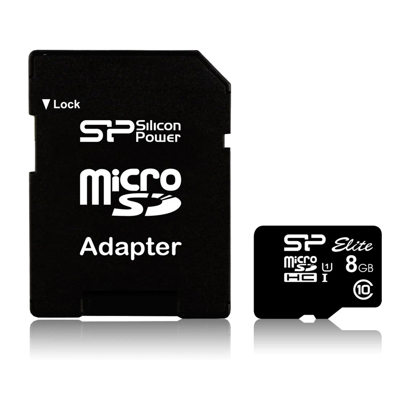 Karta pamięci Silicon Power microSDHC Elite 8GB CL10 UHS-1 (U1) + ADAPTER microSD-SD (SP008GBSTHBU1V10SP) — zdjęcie 1 z 2