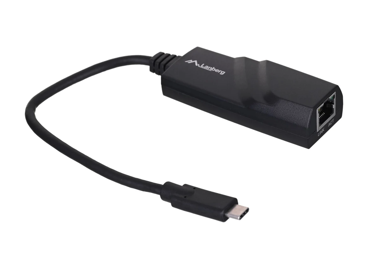 Karta sieciowa Lanberg NC-1000-02 USB-C 1Gbps