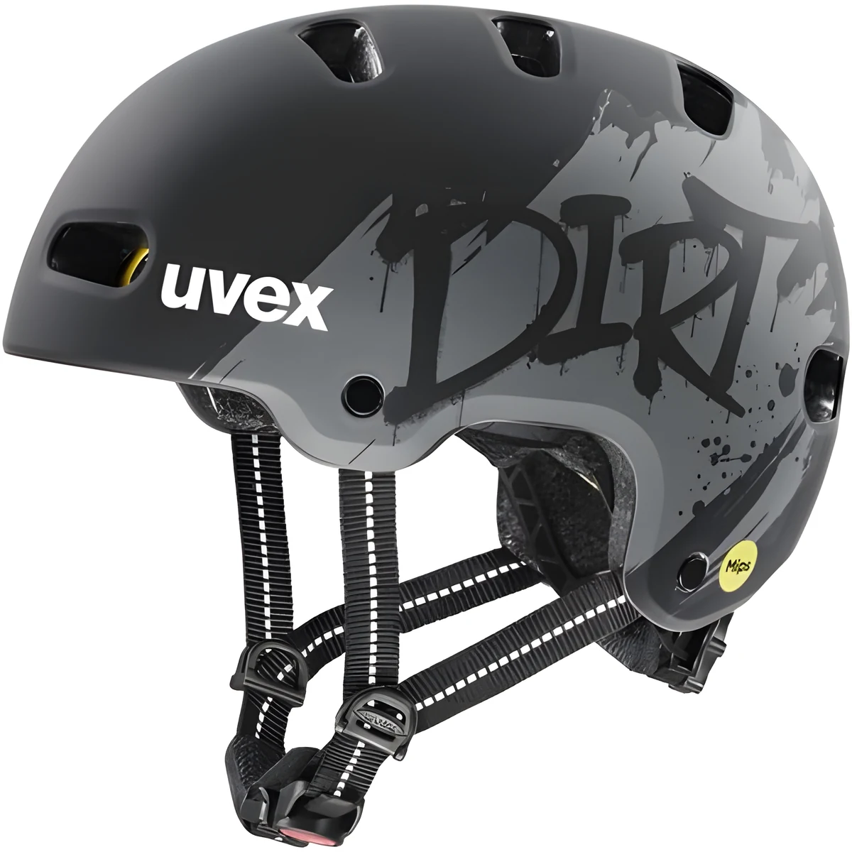 Kask rowerowy dziecięcy UVEX Kid 4 Style MIPS, czarny matowy