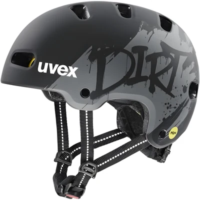 Kask rowerowy dziecięcy UVEX Kid 4 Style MIPS, czarny matowy