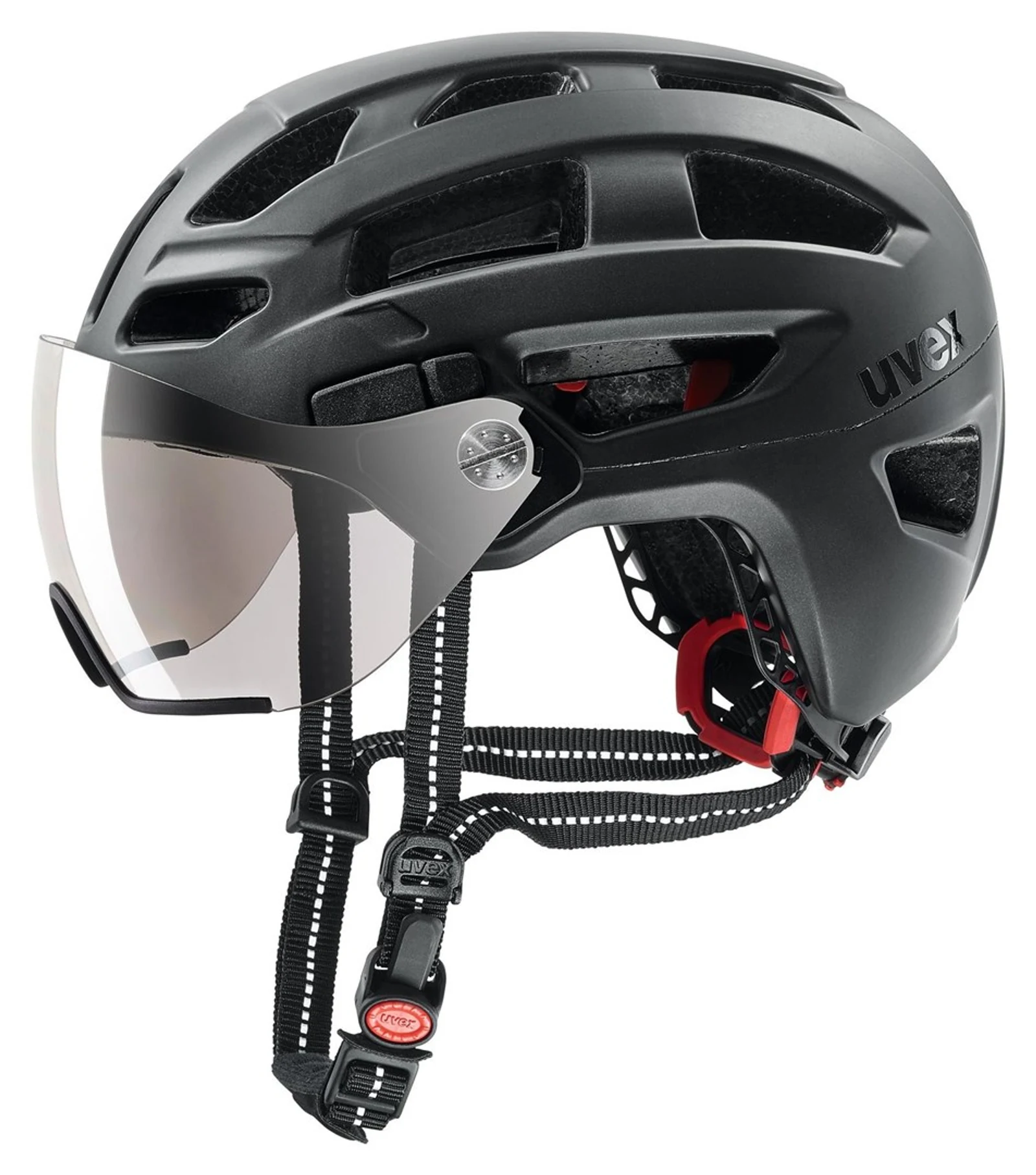 Kask rowerowy UVEX Finale visor, czarny — zdjęcie 1 z 8