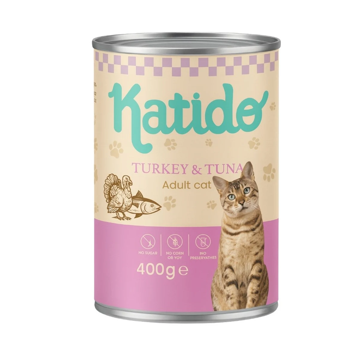 KATIDO Indyk i Tuńczyk mokra karma 400g