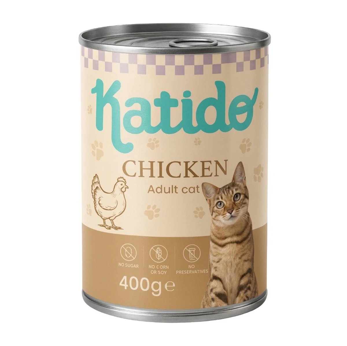 KATIDO Kurczak mokra karma dla kota 400g