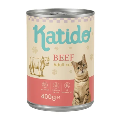 Mokra karma dla kota KATIDO z wołowiną 400g