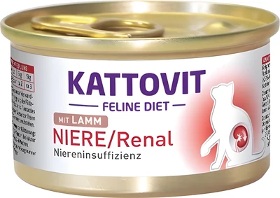 Karma mokra dla kota Kattovit Niere/Renal z jagnięciną, puszka 85g