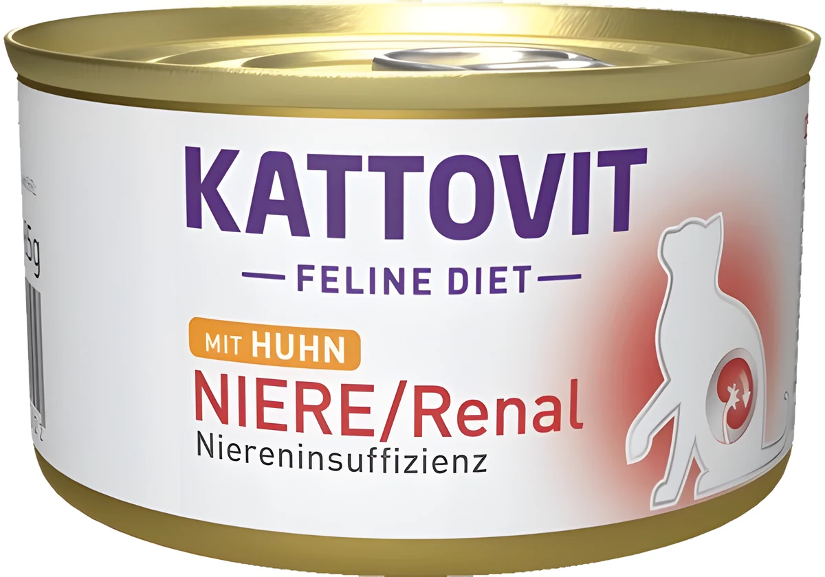 Karma mokra dla kota Kattovit Renal z kurczakiem - puszka 185g