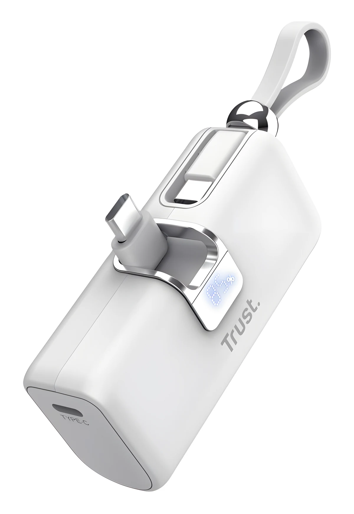 Kieszonkowy powerbank TRUST Pacto 5000 mAh biały