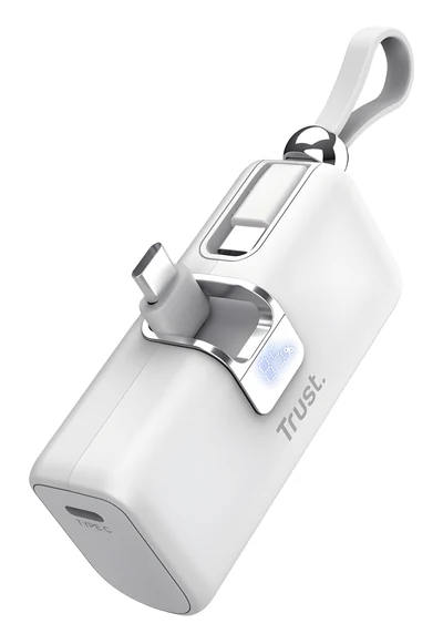 Powerbank TRUST Pacto 5000 mAh, biały