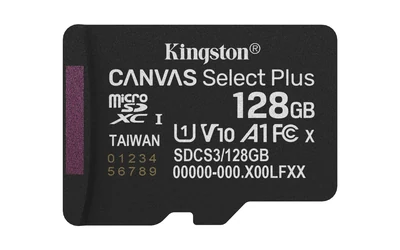 Karta microSDXC KINGSTON Canvas Select Plus 128GB, klasa 10, UHS-I, A2