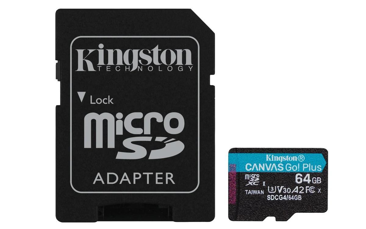 Karta pamięci microSDXC Kingston Canvas Go Plus 64GB z adapterem
