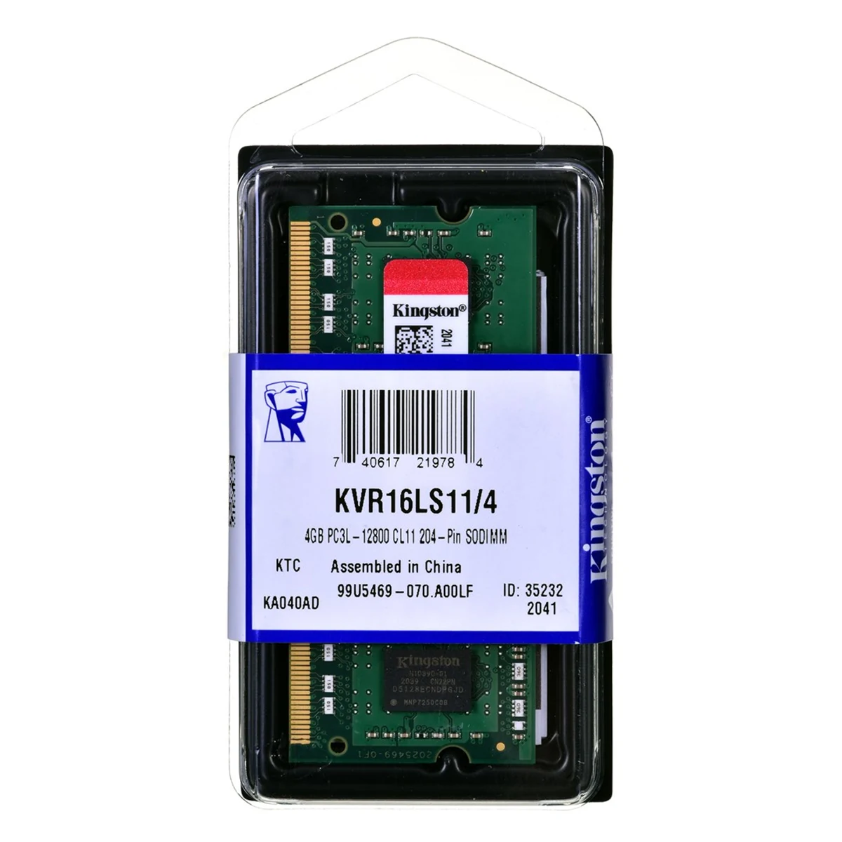 KINGSTON SODIMM DDR3 KVR16LS11/4 4GB DDR3L