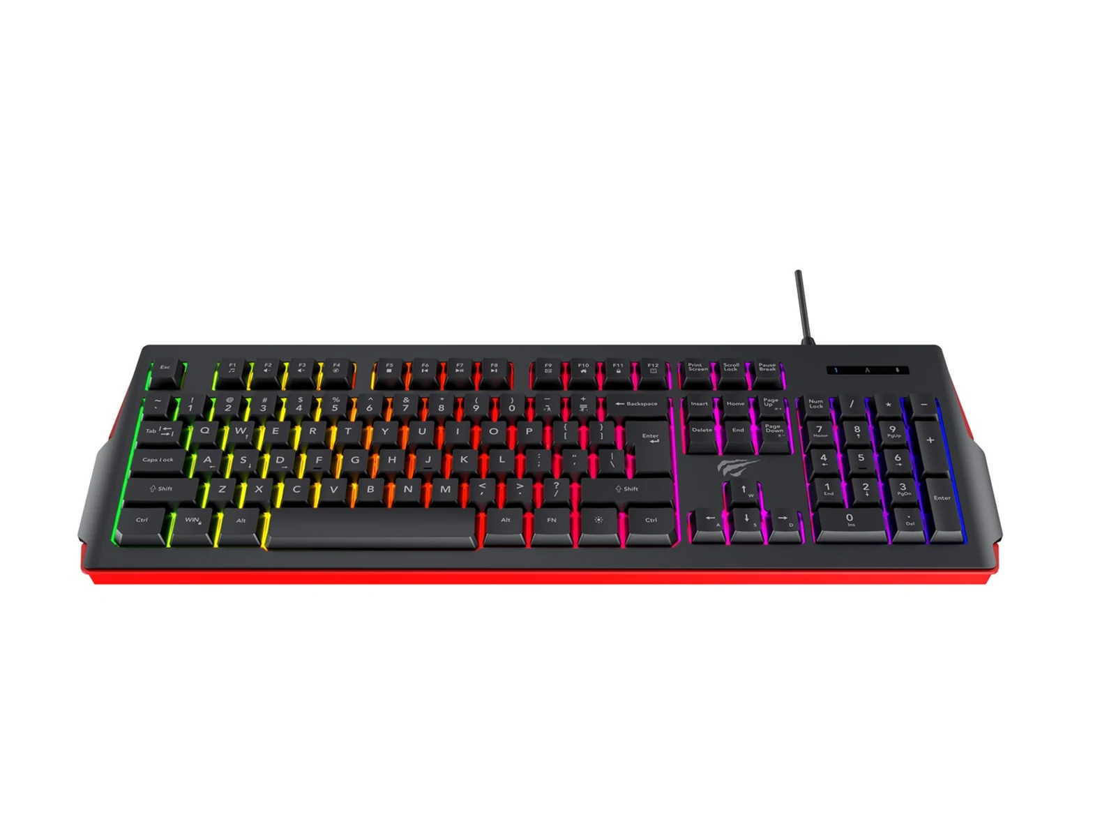 Klawiatura gamingowa Havit KB866L (czarno-czerwony) — zdjęcie 1 z 4