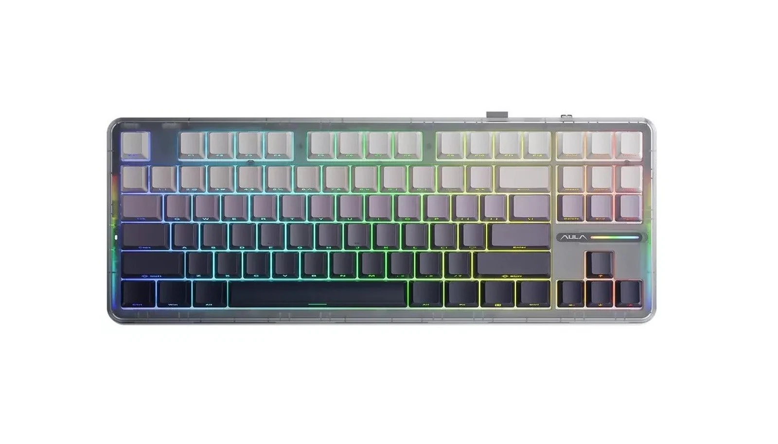 Klawiatura mechaniczna AULA F87 Gradient Grey SpaceCrystal switch RGB