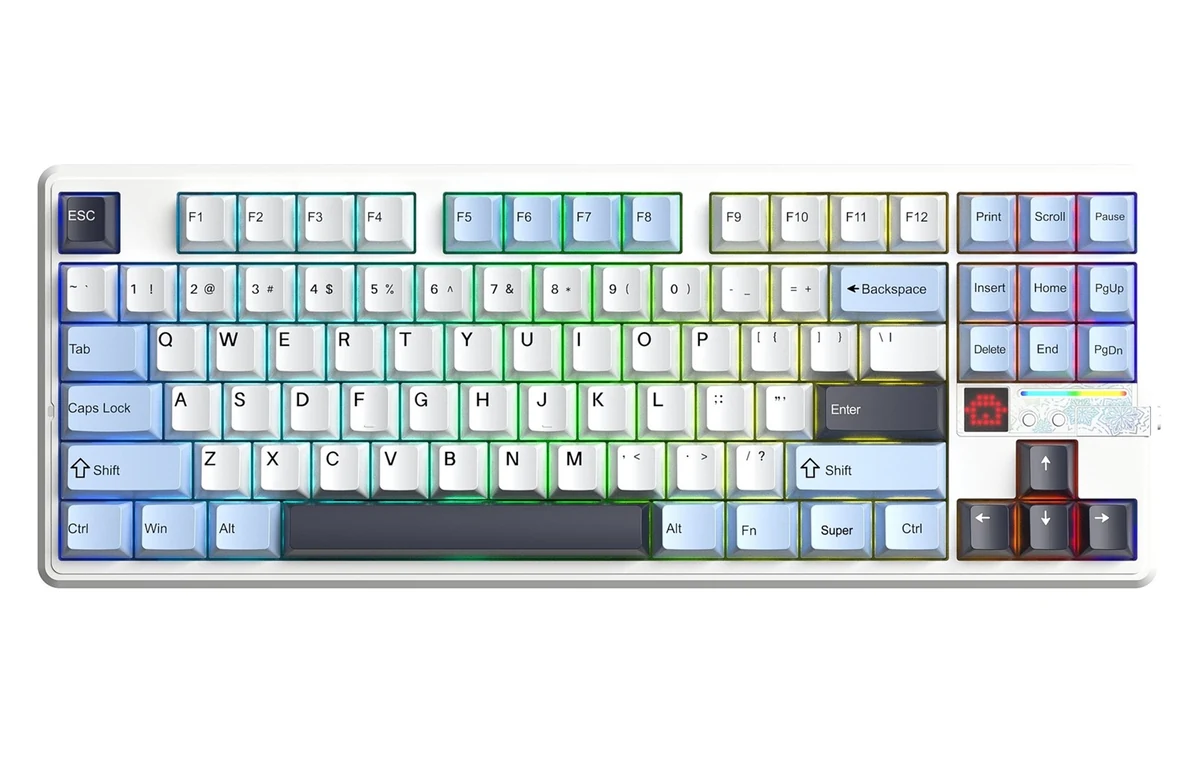 Klawiatura mechaniczna F87Pro V2 Glacier Blue Star Vector Switch RGB (AULA)