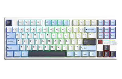 Klawiatura mechaniczna F87Pro V2 Glacier Blue Star Vector Switch RGB (AULA)