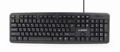 Klawiatura Gembird KB-U-103-RU (USB 2.0, układ US, czarna)