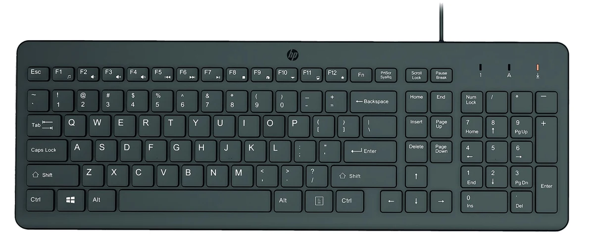 Klawiatura HP 150 Wired Keyboard czarna 1m
