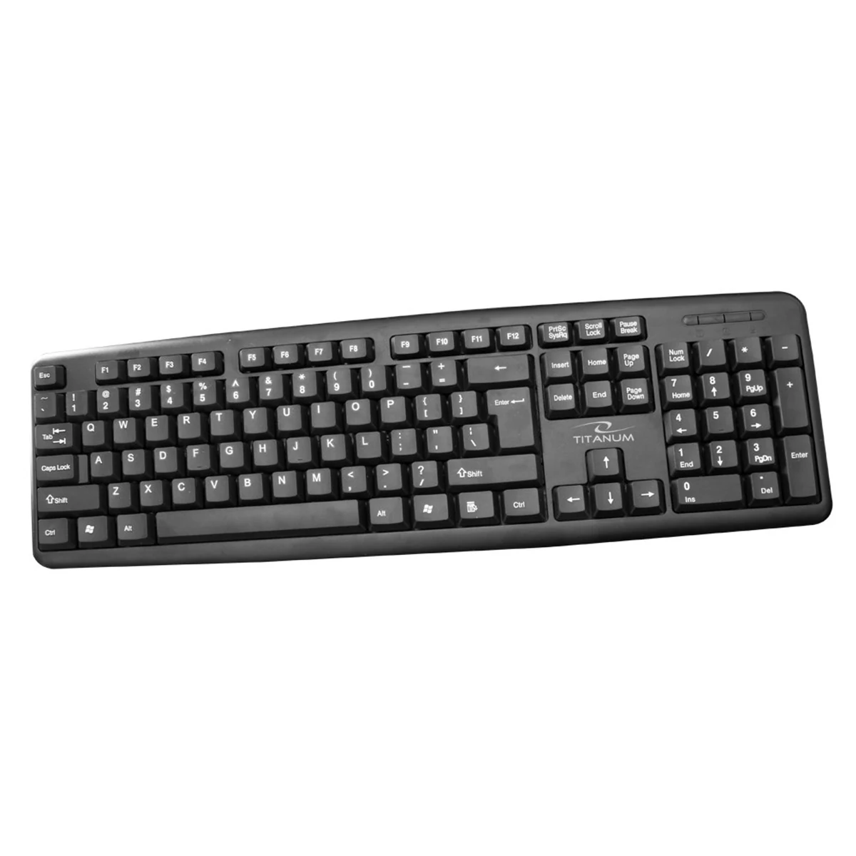 Klawiatura TITANUM TK101 USB 2.0, US, czarna