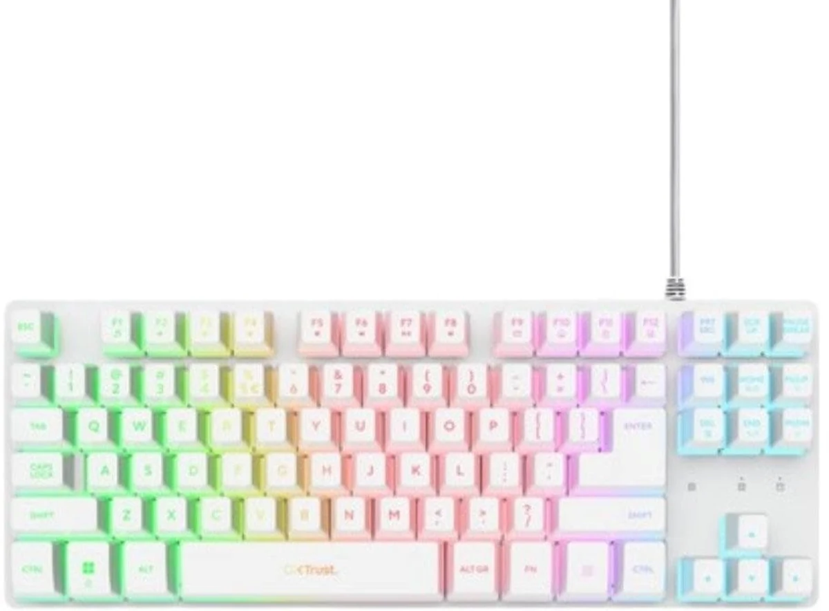 Klawiatura TKL Trust GXT 833W Thado White