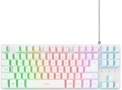 Klawiatura mechaniczna TKL Trust GXT 833W Thado White