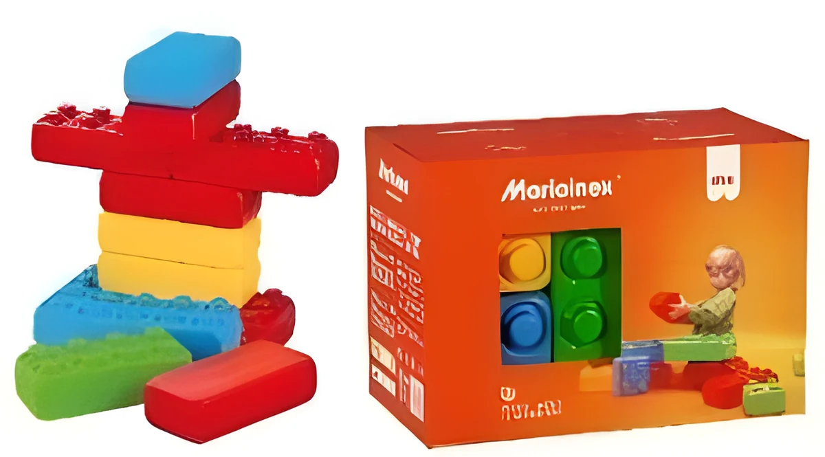 Klocki budowlane "cegły" Marioinex, 12 elementów
