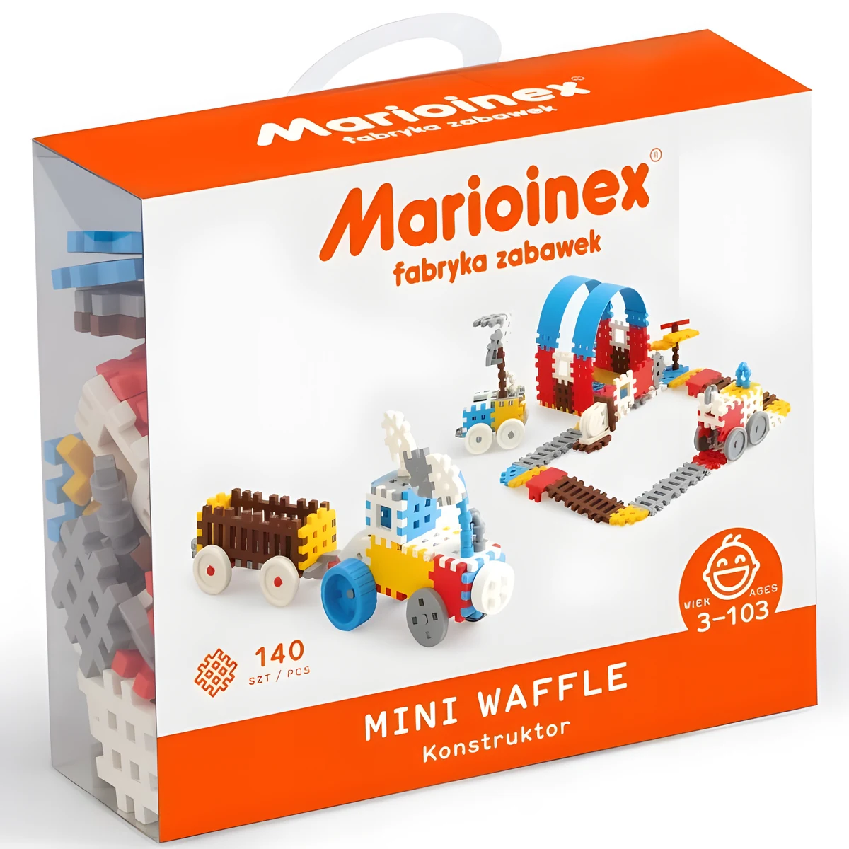 Klocki konstrukcyjne Marioinex Mini Waffle 2, 140 szt.