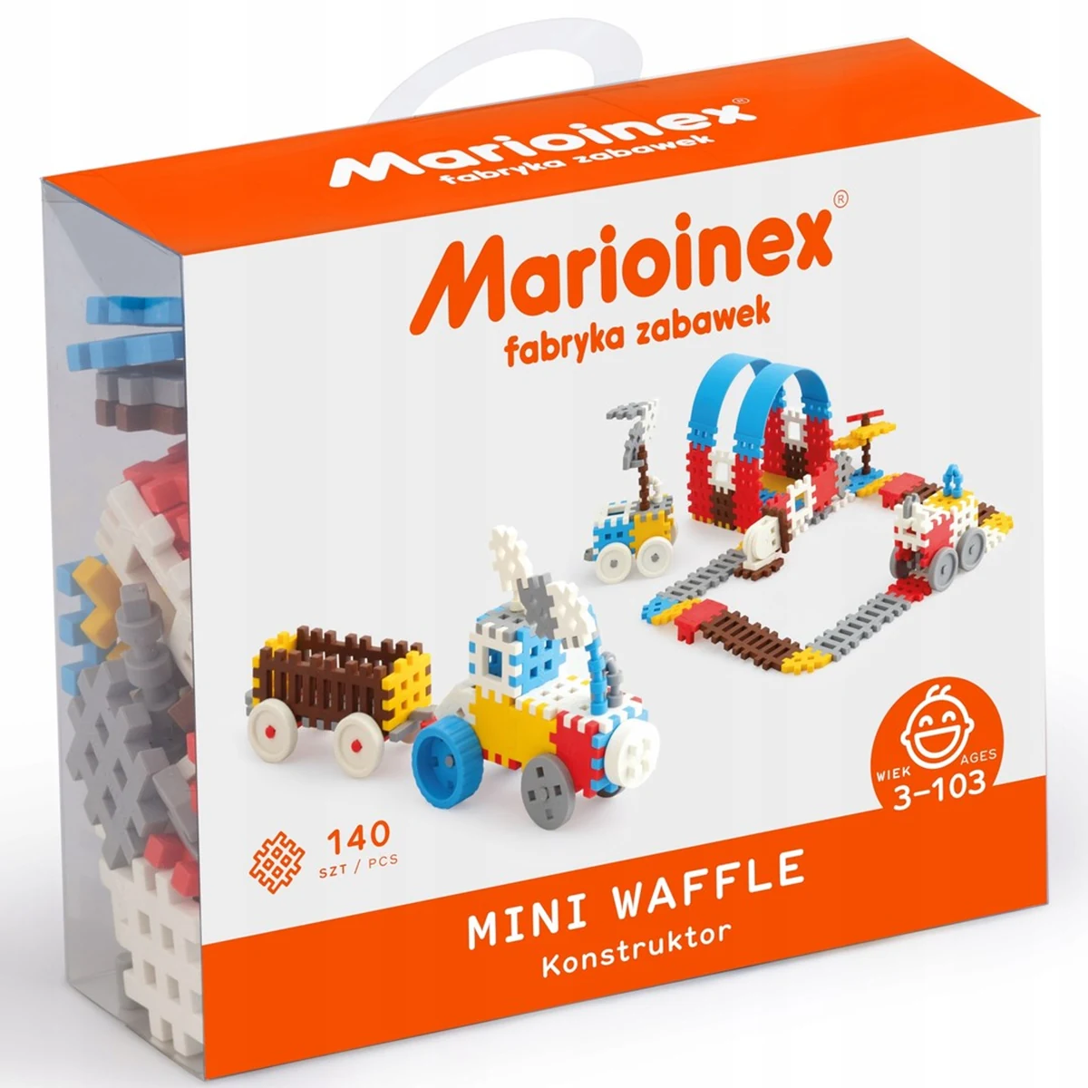 Klocki konstrukcyjne Marioinex Mini Waffle 3, 140 elem.