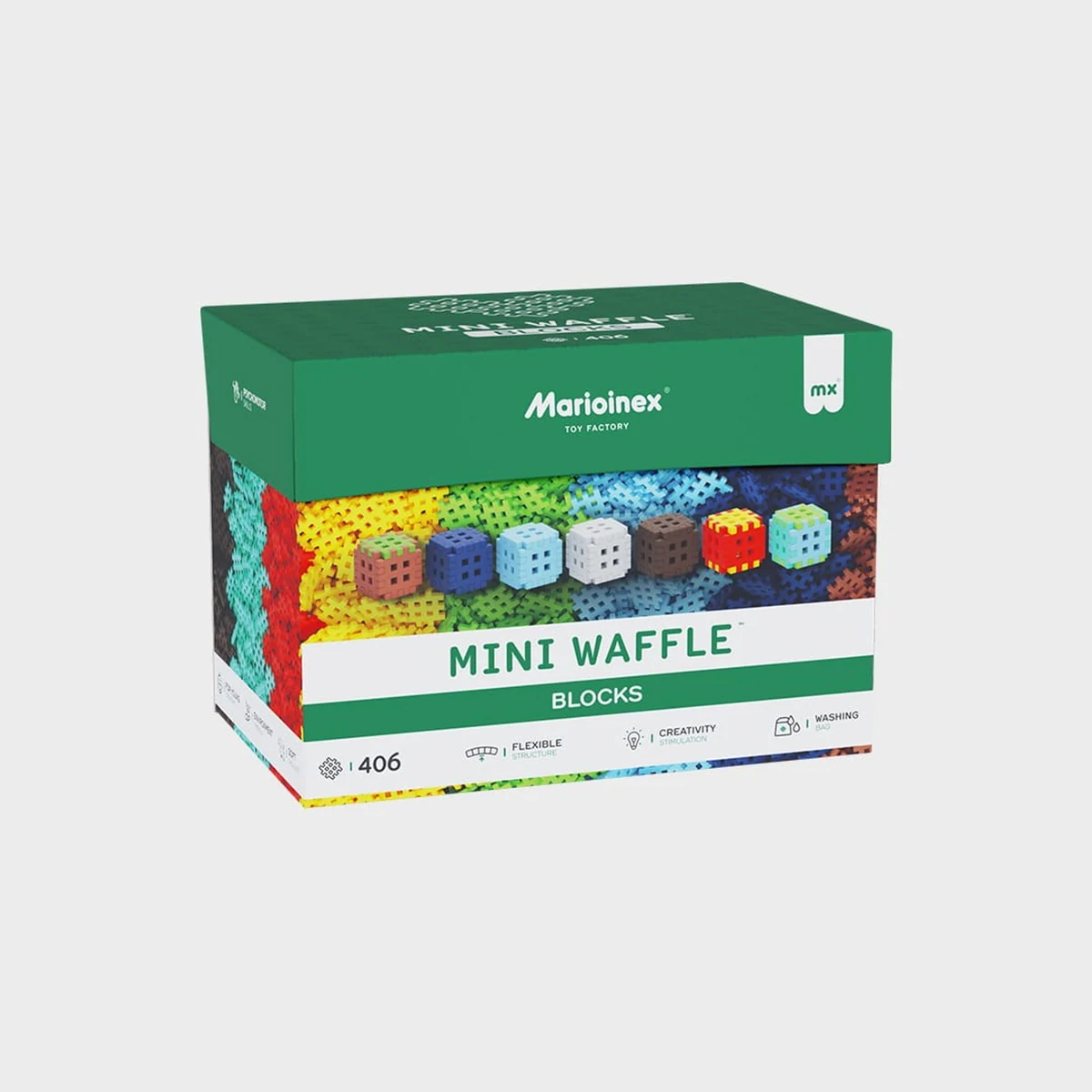 Klocki konstrukcyjne Marioinex Mini Waffle, 406 szt.
