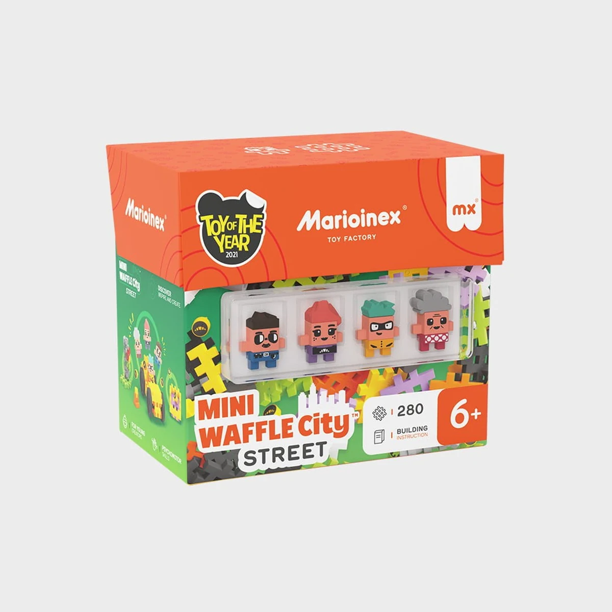 Klocki Marioinex Mini Waffle - City: Ulica, 280 szt.