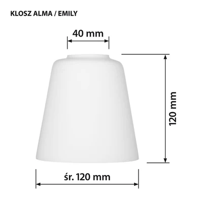 Klosz do lampy EMILY 12 cm