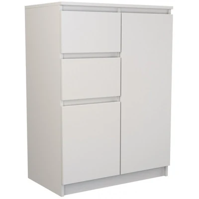 Komoda 2-drzwiowa z 2 szufladami, biała