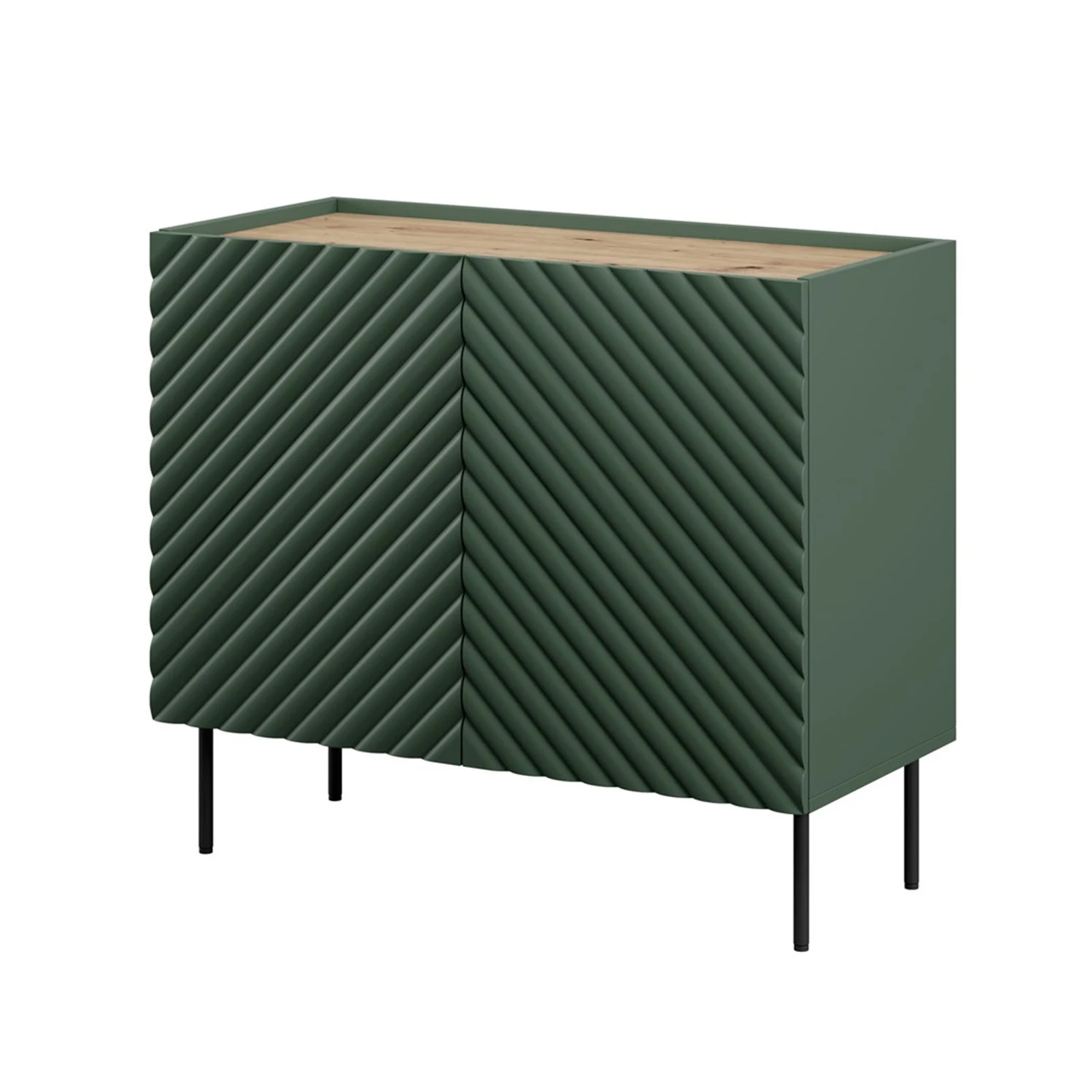 Komoda ONDA 2D, zielona, wymiary 98x45x85 cm — zdjęcie 1 z 4