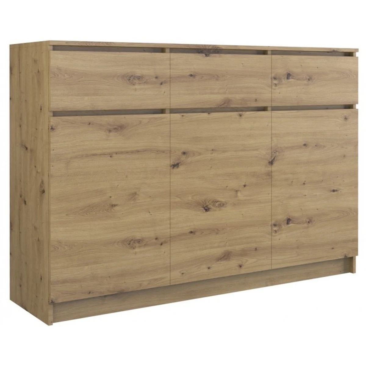 KOMODA 3 DRZWI 3 SZUFLADY ARTISAN Dębowy