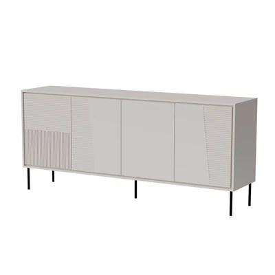 Komoda ABI 4 szuflady, kaszmir mat, 200x45x88 cm